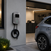 Station de recharge murale pour véhicules électriques 22KW 11KW 7KW Type 2, chargeur AC intelligent, plateforme cloud OCPP