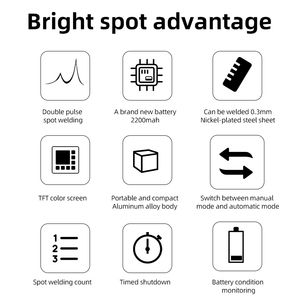 Uftools Xách Tay Cầm Tay Tại Chỗ Thợ Hàn <span class=keywords><strong>Mini</strong></span> 18650 Lithium Ion Pin 380V Điện Áp Nickel Tấm Sắt Không Gỉ Máy Móc Mới - Product Image 6