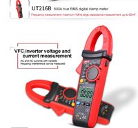 Meteran jepit Digital profesional, UNI-T UT216B 6000 hitungan, Multimeter, pengukur arus AC, tegangan 1000V, tegangan AC 750V