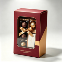 Scatola Regalo Personalizzata per Cioccolatini con Finestra, Scatola Rigida in Carta con Finestra Trasparente in PVC, Confezione di Lusso per Selezione Cioccolatini OEM ODM