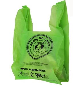 HC Custom Printing Packs Pouch Bornstarch <b>Tshirt</b> Bag Wholesale Bio Degradable Packaging Bags - Product Image 4