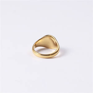 เครื่องประดับมินิมอลสแตนเลสแหวนแกะสลักส่วนบุคคล18K แหวนทองผู้หญิง - Product Image 4