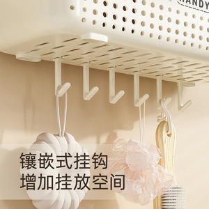Handy Wall-mounted Bathroom Storage Rack 60X70cm Rectangular Multi-functional Cosmetic Organizer for Home Use - Product Image 4