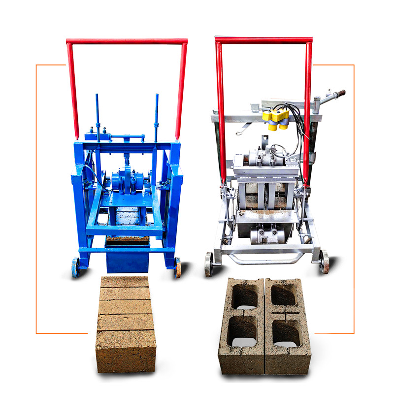 Небольшая движущаяся ручная машина для изготовления цементных пустотелых кирпичей