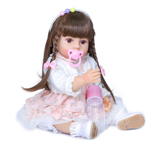 Poupée bébé réaliste en silicone souple de 22 pouces, nouveau design NPK, cadeau d'anniversaire pour filles, bébés vivants - Product Image 2