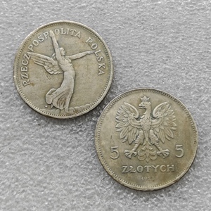 1928,1930,1931,1932 Polen 5 Zlotys antieke stijl herdenkingsmunten, geschenken, woondecoratie - Product Image 1