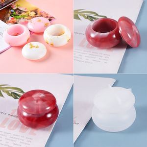 Pudding Jar Storage Bottle Crystal Candle Holder Mould Epoxy Silicone <b>Resin</b> Mold Set <b>Kit</b> Diy Lid <b>Resin</b> Art Casting Opp Bag - Product Image 5