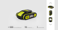 Batterie de perceuse sans fil de remplacement grande capacité 1,5 Ah avec indicateur LED, batterie d'outil électrique rechargeable 20 V pour WA3551
