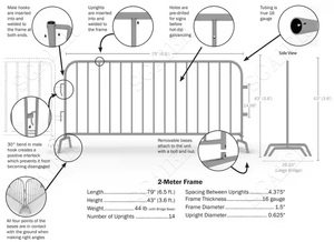 Barrières de contrôle des foules-Barrières intelligentes à usage intensif Barrière pour piétons de contrôle des foules Barrière de sécurité en acier - Product Image 6