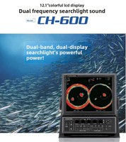FURUNO CH-600 Sonar de Recherche Bifréquence Sondeur Marin Détecteur de Poissons Couverture à 360 Degrés Piston Écran LCD Couleur de 12,1"