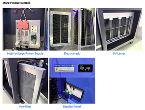 Purificador de Humo para Restaurantes y Barbacoas, Elimina Fuertes Olores a Humo, Filtro Electrostático, Flujo de Aire 16000M3/h, Unidad Ecológica - Product Image 2
