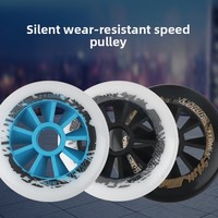 Roues de patinage de vitesse en ligne 90mm 100mm 110mm 85A PU sans roulement 3 couleurs noir blanc bleu or vente en gros