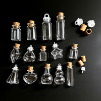 Bouteille à Vœux Miniature en Plastique Peiquan, Bouteille Flottante en PET Cœur Étoile, Bouteille Transparente DIY à Recharger, Accessoires de Kit Magique