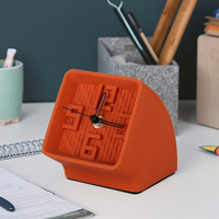 Haute qualité Durable Orange carré béton organisateur quotidien maison numérique enfants petit réveil Table chambre décoration articles
