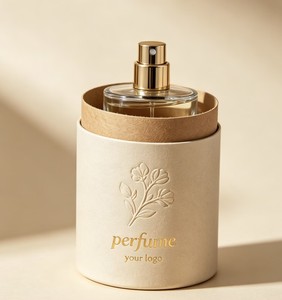 Luxury Perfume Paper Tube Packaging with Gold Foil Embossing Custom Logo <b>Round</b> <b>Box</b> for Cosmetic <b>Gift</b> - Product Image 4