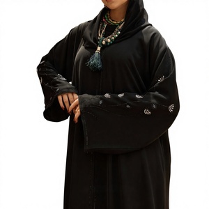Offre Spéciale 2026 – Abaya Modeste de Dubaï à Manches Longues, Légère, Perlée et Pailletée, en Polyester Respirant pour Femme, Idéale Printemps, Ramadan, Prière et Quotidien - Product Image 2
