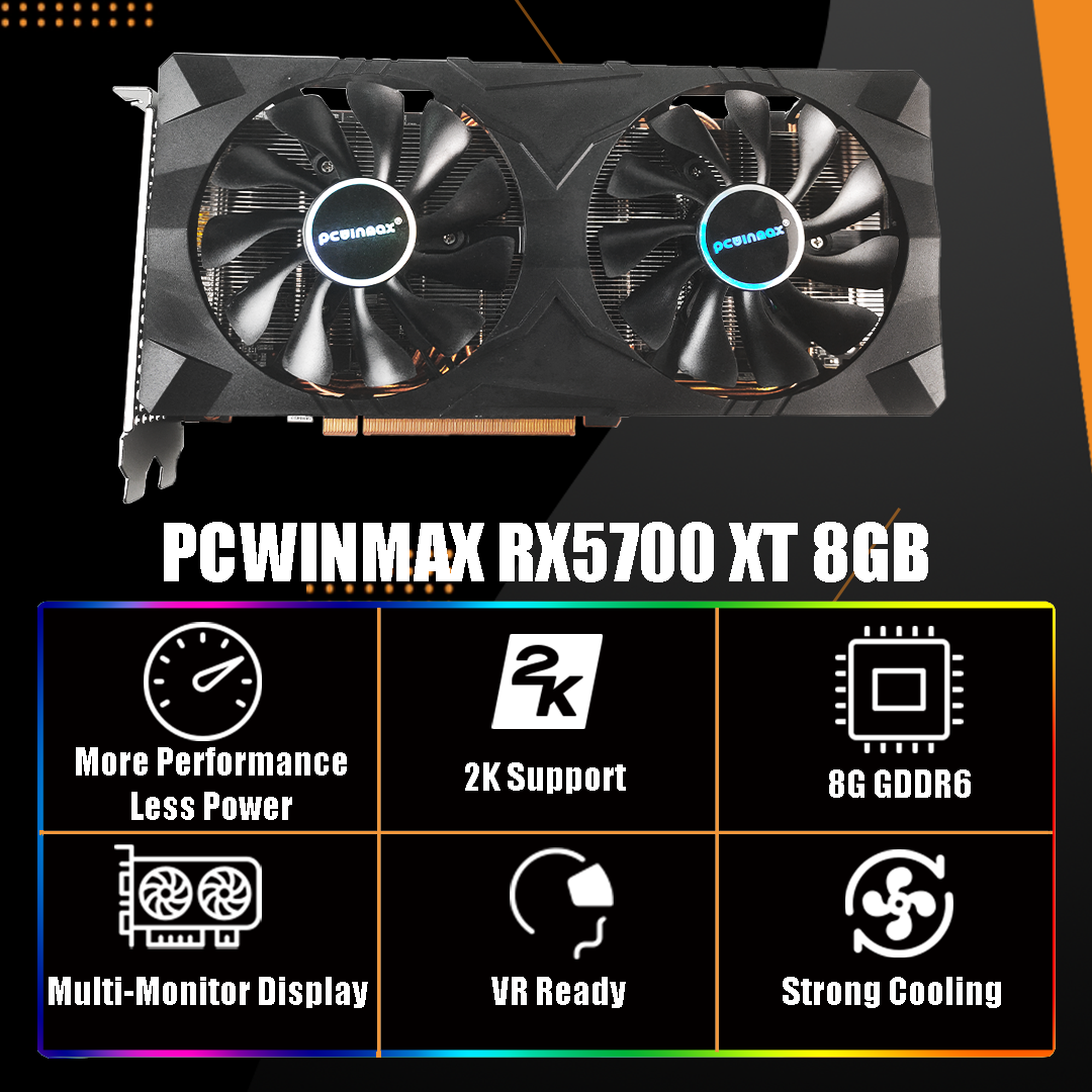 PCWINMAX Radeon RX 5700 XT Graphics Card 8GB GDDR6 256bit Brand New Gaming GPU 5700XT RX 580 for Desktop · image 2