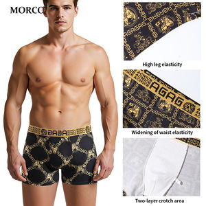 Bestseller da <span class=keywords><strong>uomo</strong></span> in maglia <span class=keywords><strong>Boxer</strong></span> slip oro nero mediorientale nuovo Design misto modelli di grandi dimensioni biancheria intima Logo vita rapida - Product Image 6