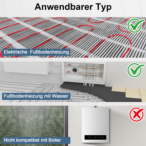 Bingoelec <span class=keywords><strong>Matter</strong></span> Type Tuya สมาร์ทโฮมรูมเทอร์โมสตัทความร้อนใต้พื้นหน้าจอสัมผัสขนาดใหญ่ที่ควบคุมด้วย Wifi - Product Image 2