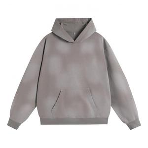 Sweat-shirt à capuche pour homme personnalisé, poids lourd 400 g/m², lavé, automne-hiver, en coton pur bouclé - Product Image 4