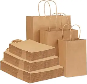 Oem定制个性化卡其色棕色牛皮纸餐厅食品包装纸携带咖啡袋