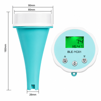 Analyseur de chlore WIFI pour piscine 6 en 1 (Chlore/pH/TDS/EC/ORP/Salinité/TEMP) Moniteur de qualité de l'eau étanche