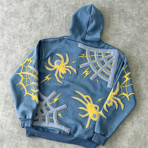 Felpa Oversize con Logo Personalizzato, Stampa Puff, Ricamo Applicato, Patch, Lavaggio Acido, Stile Streetwear Pesante - Product Image 6