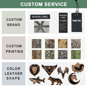 Gorras Trucker Deportivas Personalizadas con Logotipo, 7 Paneles, Malla de Camuflaje, Parche de Cuero, Diseño Forestal, Transpirables - Product Image 2