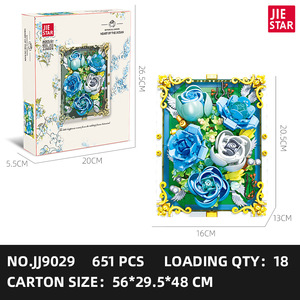 JIESTAR JJ9029 651 Piezas Serie Flores Corazón del Océano Ramo Marco de Fotos Bloques de Construcción Modelo Técnico Juguete Educativo Regalo Festivo - Product Image 6