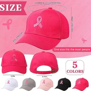 Berretto da Baseball <span class=keywords><strong>con</strong></span> <span class=keywords><strong>nastro</strong></span> <span class=keywords><strong>rosa</strong></span> <span class=keywords><strong>con</strong></span> cappuccio personalizzato ricamato per la consapevolezza del cancro al seno - Product Image 2