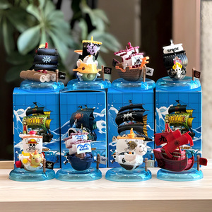 Figuras Coleccionables de Barcos Pirata de One Piece (8 Modelos): Merry, Sunny, <span class=keywords><strong>Blackbeard</strong></span> - Caja Sorpresa para Decoración de Auto y Escritorio - Product Image 2