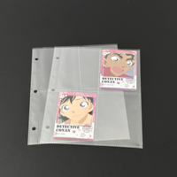 Carpeta de Archivo Transparente de Cuero, Tres Capas, 3 Orificios, Diseño de Cuatro Rejillas, Tamaño A5, Páginas Interiores de Doble Cara