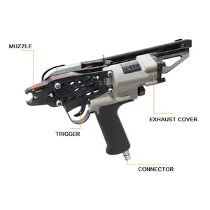 C Nail Gun Cucitrice <span class=keywords><strong>Atro</strong></span> Nail Air Pneumatico di Bloccaggio Ritaglio Sparachiodi Pneumatica Pistole - Product Image 1
