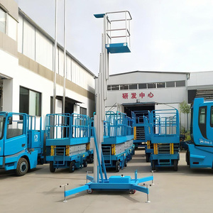 Plataforma Elevadora Eléctrica de un Solo Mástil, Elevador de Personal de Aluminio, Plataforma de Trabajo Aérea Hidráulica, Elevador Vertical de un Solo Mástil - Product Image 6