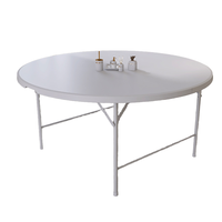 Table pliante portable pour 10 personnes, 135x74 cm, en plastique, pour l'extérieur, la cour, la ferme, la salle à manger, les hôtels, les écoles, les hôpitaux, le salon