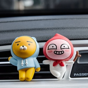 Personalizada de dibujos animados coreanos León melocotón estilo PVC juguetes para coche ambientador colgante adorno clip de perfume - Product Image 2