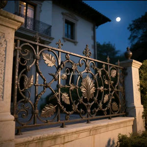 High Quality Stainless Steel <strong>Stair</strong> Wrought Iron <strong>Handrail</strong> Elegant Construction <strong>for</strong> Villa <strong>Handrail</strong> Railing Balustrades - Product Image 1