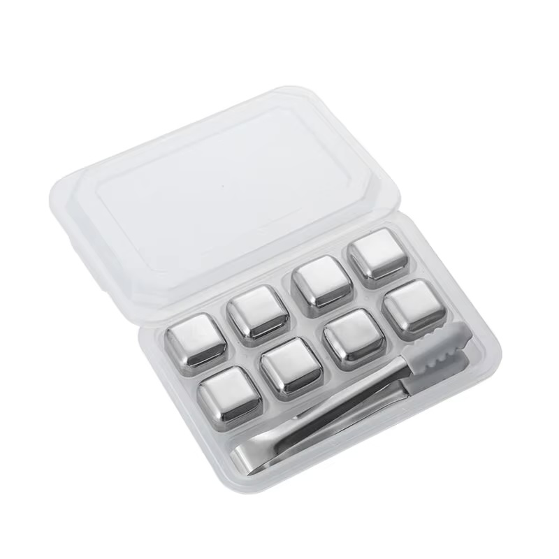 8 unids + SS201 hielo Tong + caja