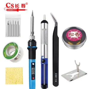 high quality lead free mobile phone soldering iron welding tool kit electric 80w adjustable with tin wire