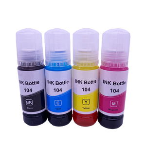 Bouteille de 70ml d'encre à base de colorant 104 Tinta compatible avec <span class=keywords><strong>Epson</strong></span> <span class=keywords><strong>Ecotank</strong></span> ET-<span class=keywords><strong>2710</strong></span> ET-2720 ET-4700 imprimante à jet d'encre 4 couleurs - Product Image 2
