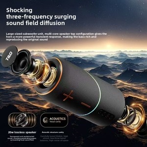 TG462 High-End AI for <strong>Bluetooth</strong> Speaker RGB LED Lighting Portable Hanging Strap EQ Reverb Subwoofer 20W Battery Sound <strong>System</strong> - Product Image 4