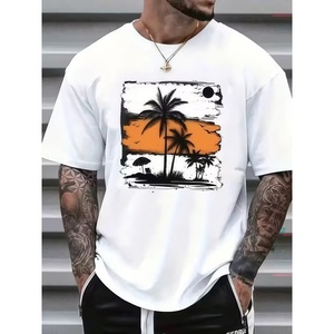 High Quality 100 Cotton Plus Size T-shirt Customize Digital Printing logo 230gsm Men Plain O-neck <b>Tshirt</b> Custom t Shirt - Product Image 3