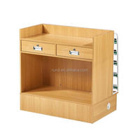 Bureau en bois de caisse enregistreuse de supermarché ISO9001 pour le bureau de caissier de table de caisse