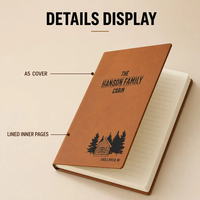 Libro de Visitas Personalizado para Cabina, Cuaderno de Cuero Grabado, Diario Personalizado, Regalo de Cuero Personalizado, Diario de Cuero Sintético