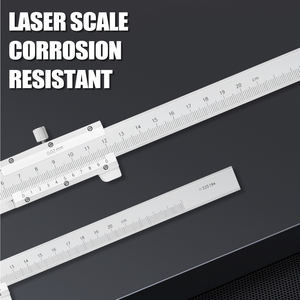 Outil de mesure en acier inoxydable 9-150mm/9-200mm/9-300mm Double rainure intérieure Pied à coulisse - Product Image 4