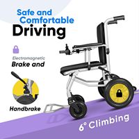 Fauteuil roulant électrique pliable ultra-léger Baichen 14,2 kg avec moteur sans balais 190W*2 en alliage d'aluminium pour personnes handicapées