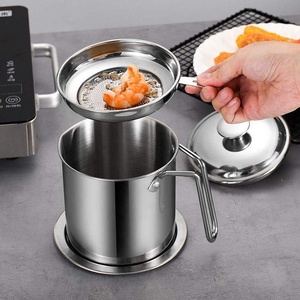 Filtro separador de aceite para freír en la cocina, recipiente de grasa para Bacon, olla de aceite de acero inoxidable con malla fina - Product Image 3
