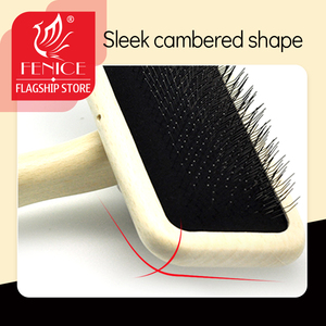 Fácil de usar con mango de madera Durable mascotas perro gato limpieza Dematting cepillo del peine - Product Image 6