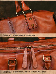 Sac à main en cuir Andong pour homme, sac à bandoulière vintage en cuir de vache véritable, sac à main de grande capacité, sac à poignée supérieure, sacs fourre-tout - Product Image 6