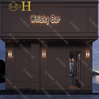 Présentoir mural moderne pour bouteilles de vin en métal, design de magasin de whisky, personnalisé pour vitrine de magasin de spiritueux